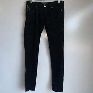bebe‎ Premium Black Low Rise Skinny Corduroy Pants Size 28